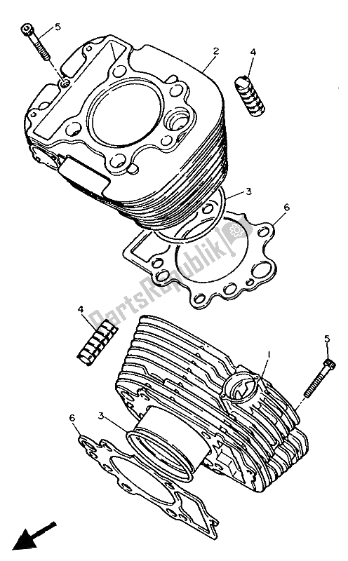 Wszystkie części do Cylinder Yamaha XV 535 Virago 1993