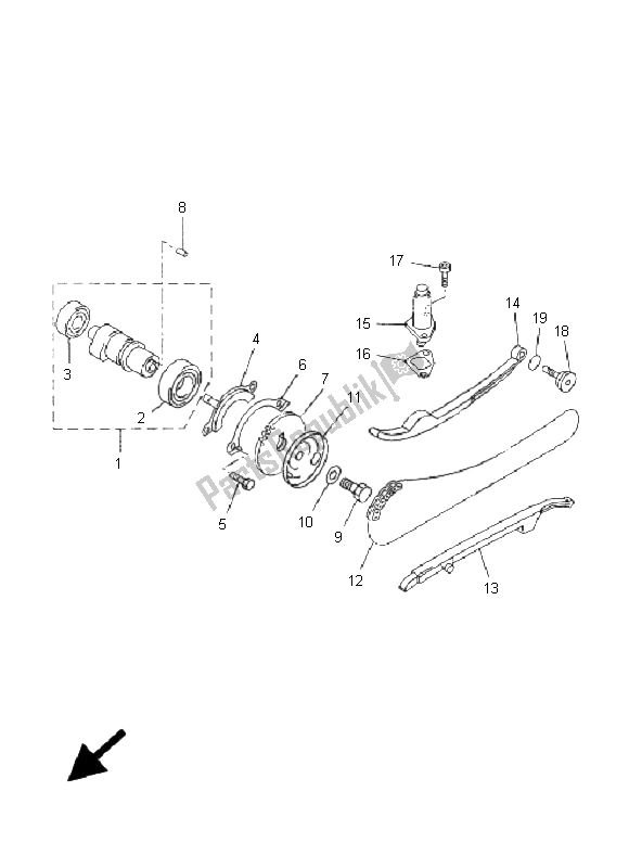 Toutes les pièces pour le Arbre à Cames Et Chaîne du Yamaha VP 250 X City 2009