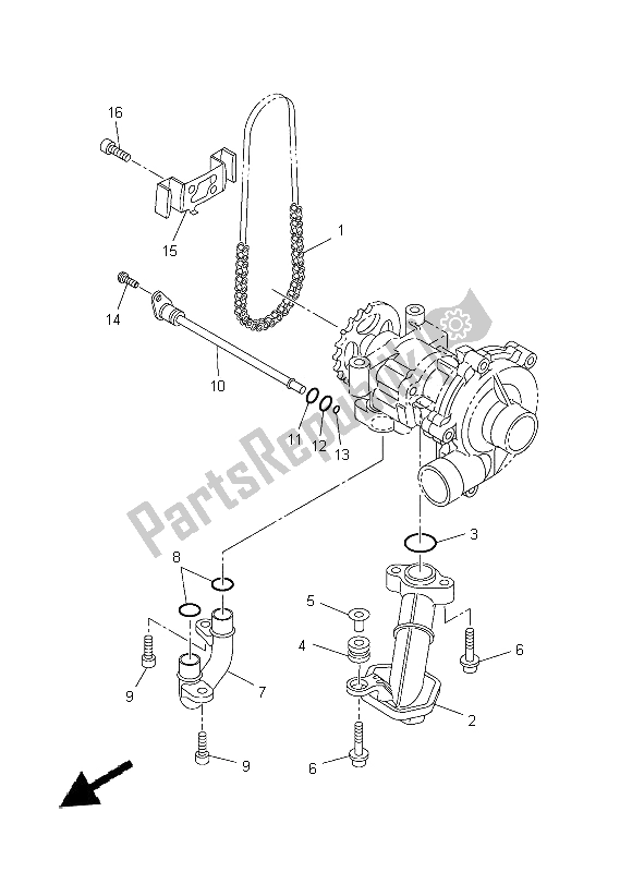 Tutte le parti per il Pompa Dell'olio del Yamaha YZF R1 1000 2014