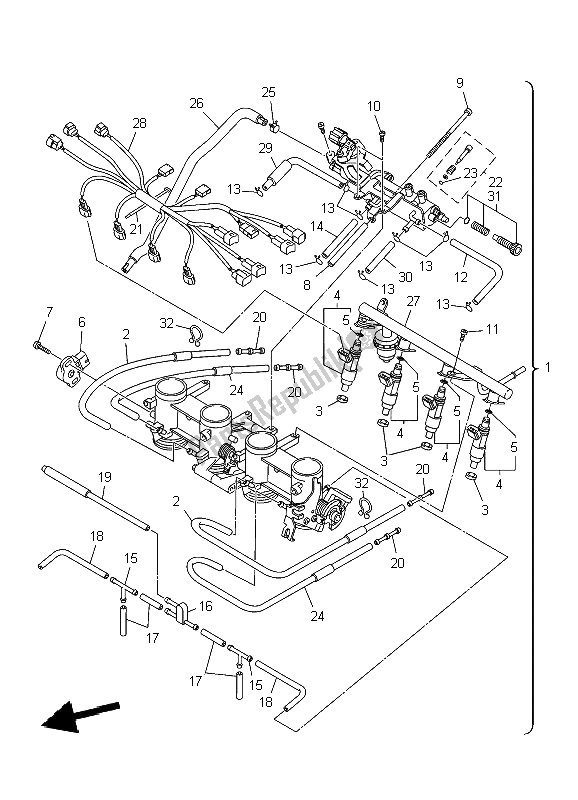 Tutte le parti per il Immissione 2 del Yamaha XJ6 SY 600 2009