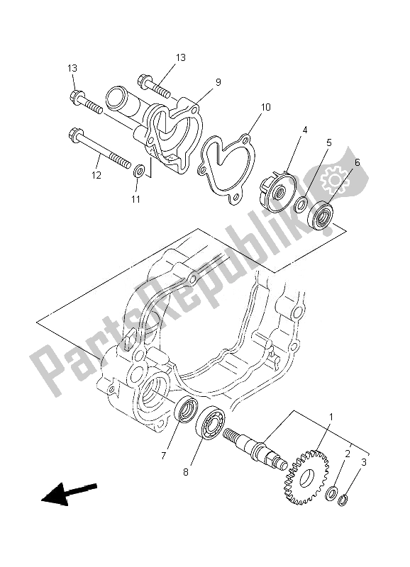 Todas las partes para Bomba De Agua de Yamaha YZ 85 SW LW 2007