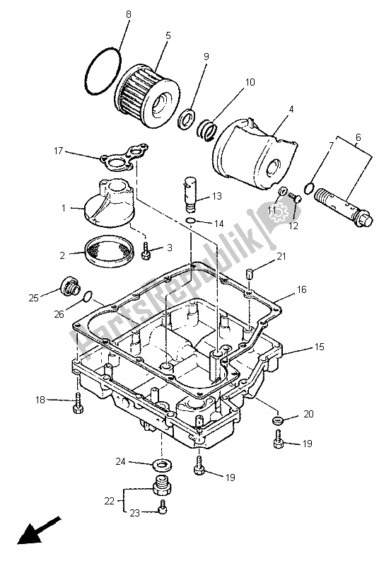 Todas las partes para Limpiador De Aceite de Yamaha XJR 1200 SP 1997