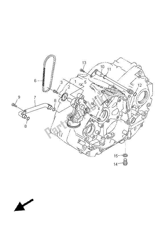 Alle onderdelen voor de Oliepomp van de Yamaha XVS 950 CU 2014