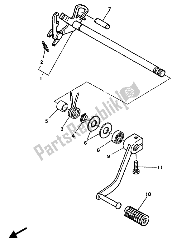 Todas las partes para Palanca De Cambios de Yamaha SR 125 1989