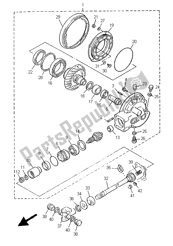 Tutte le parti per il Albero Di Trasmissione del Yamaha XVZ 1300A Royalstar 1999