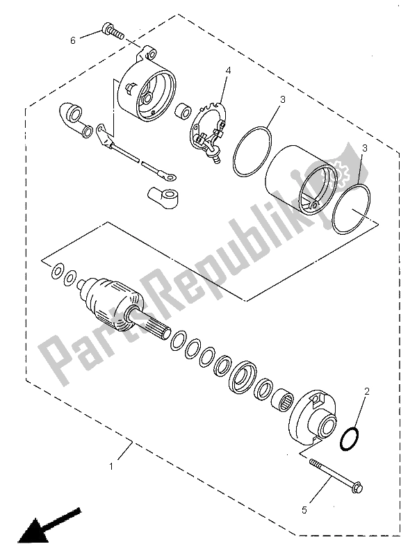 Tutte le parti per il Motore Di Avviamento del Yamaha SR 125 1998