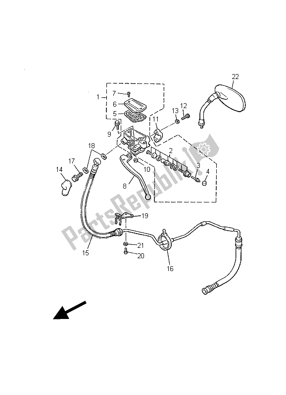 All parts for the Front Master Cylinder 2 of the Yamaha V MAX 12 1200 2002