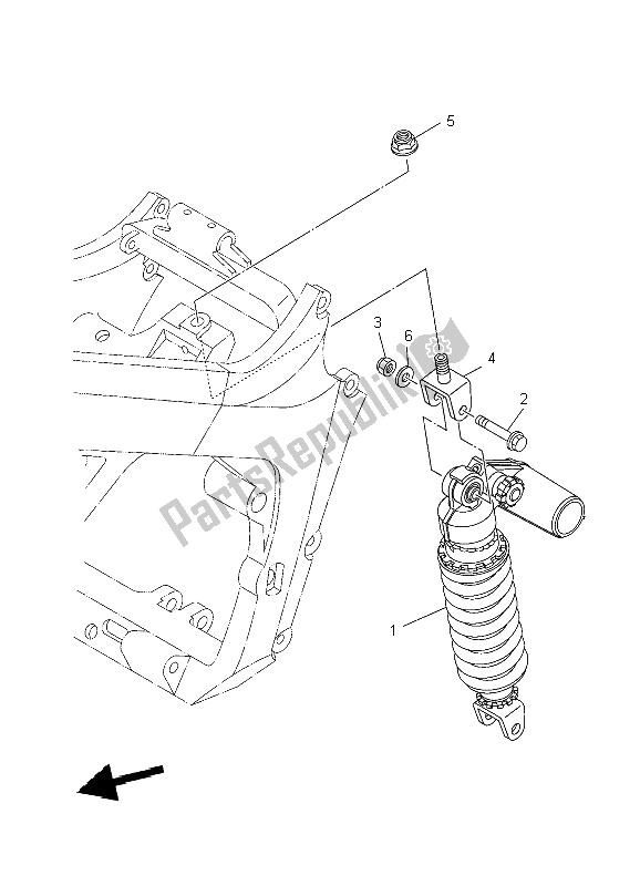 Tutte le parti per il Sospensione Posteriore del Yamaha TDM 900A 2009