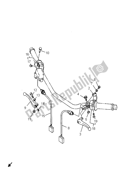 Toutes les pièces pour le Interrupteur Et Levier De Poignée du Yamaha TDR 125 2001