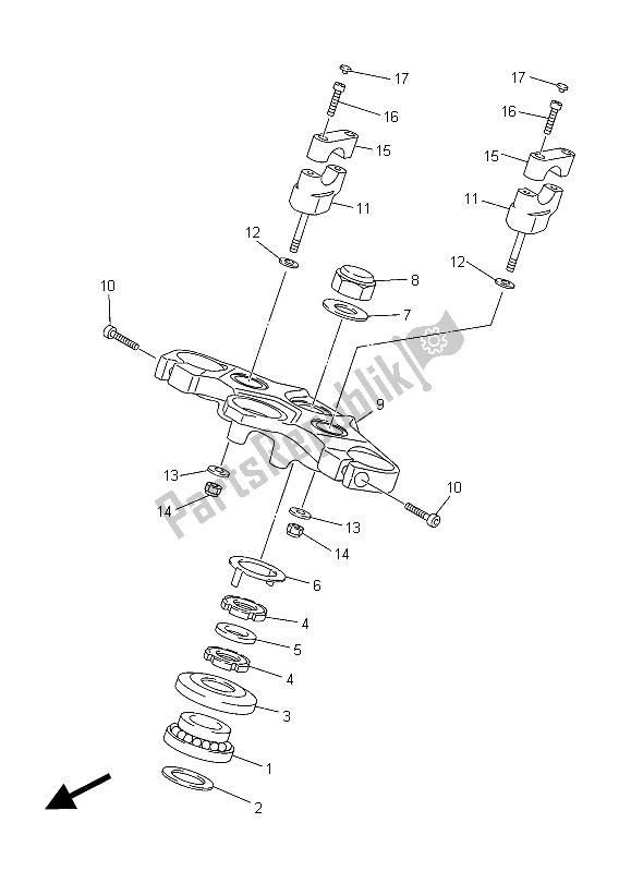 Tutte le parti per il Timone del Yamaha XJ6N 600 2015