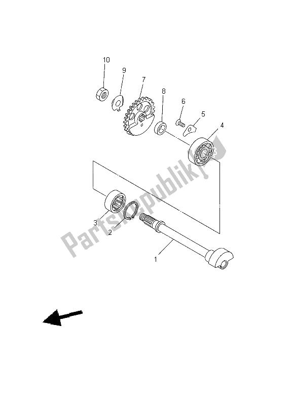 Toutes les pièces pour le Contre-arbre du Yamaha TZ 250 2002