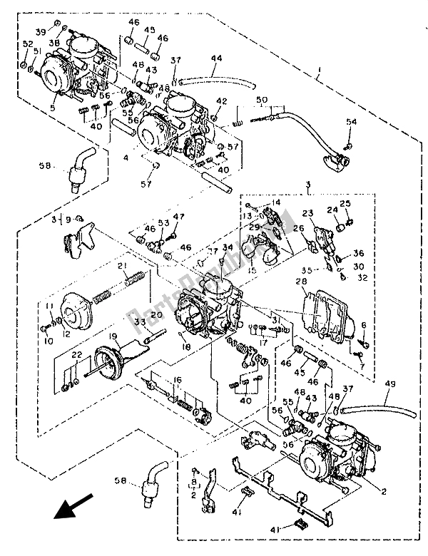 Toutes les pièces pour le Alternatif (carburateur) (pour Ch) du Yamaha FZR 1000 1993