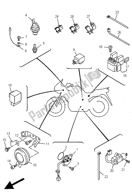 Todas las partes para Eléctrico 2 de Yamaha TDM 850 1998