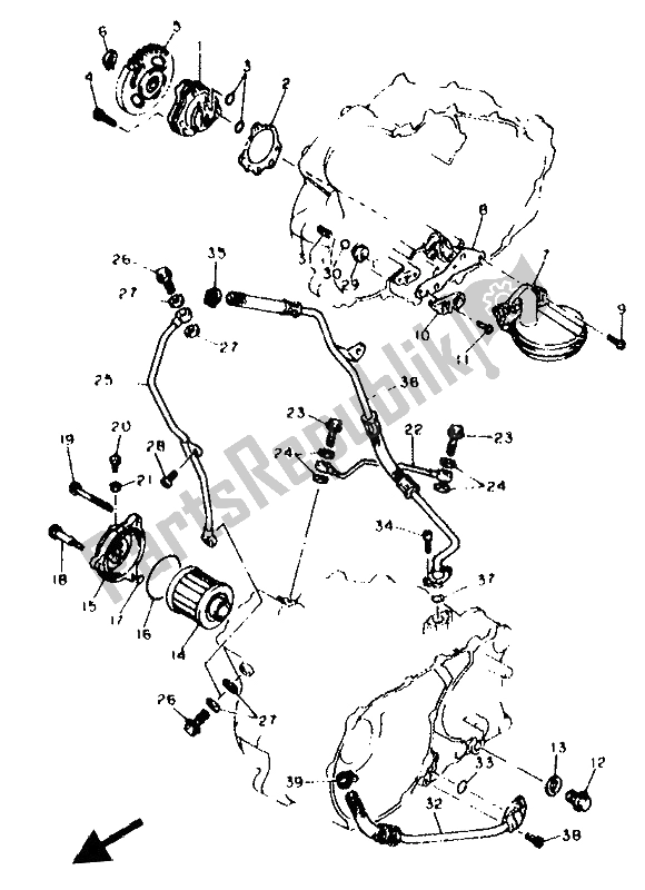 Wszystkie części do Pompa Olejowa Yamaha XTZ 660 Tenere 1992