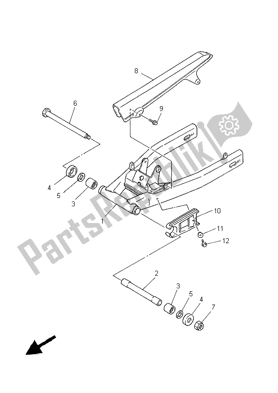 Tutte le parti per il Braccio Posteriore del Yamaha XJ 600S Diversion 1997