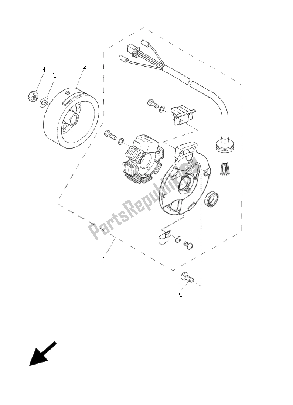 All parts for the Generator of the Yamaha EW 50 Slider 2005