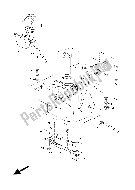 Tutte le parti per il Serbatoio Di Carburante del Yamaha YP 125R X MAX Sport 2012