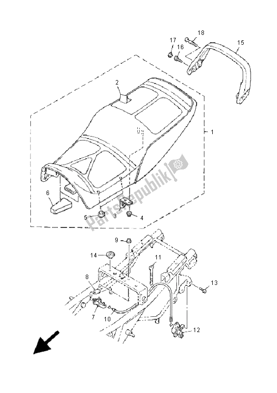 Todas las partes para Asiento de Yamaha XJR 1300 2001