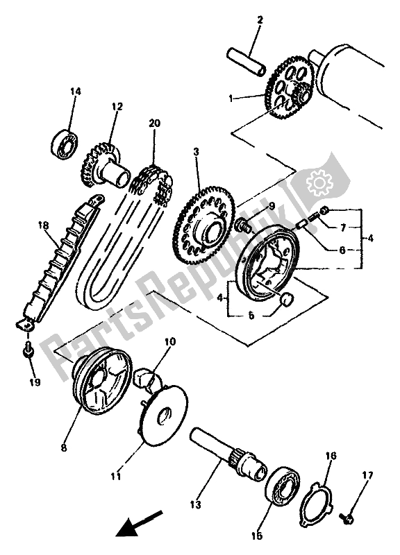 Tutte le parti per il Antipasto del Yamaha GTS 1000A 1994