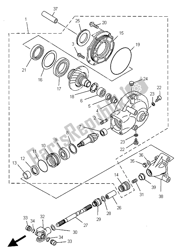 Todas las partes para Eje De Accionamiento de Yamaha XVS 650 Dragstar 1997