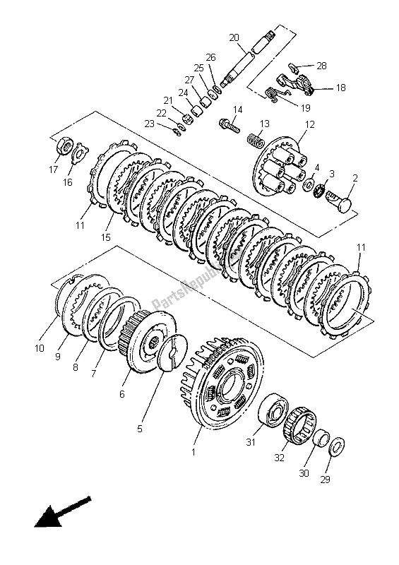 Wszystkie części do Sprz? G? O Yamaha XJ 900S Diversion 1998