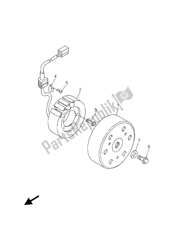 Toutes les pièces pour le Générateur du Yamaha YZF R1 1000 2003