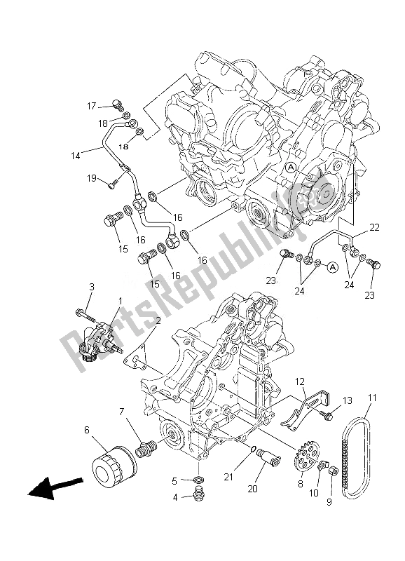 Tutte le parti per il Pompa Dell'olio del Yamaha YFM 700F Grizzly FI EPS 4X4 2010