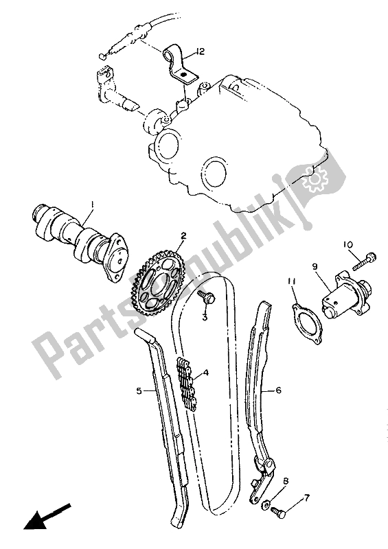 Todas las partes para árbol De Levas Y Cadena de Yamaha XT 600Z Tenere 1986