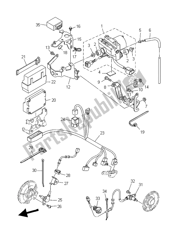 Tutte le parti per il Elettrico 3 del Yamaha TDM 900A 2006