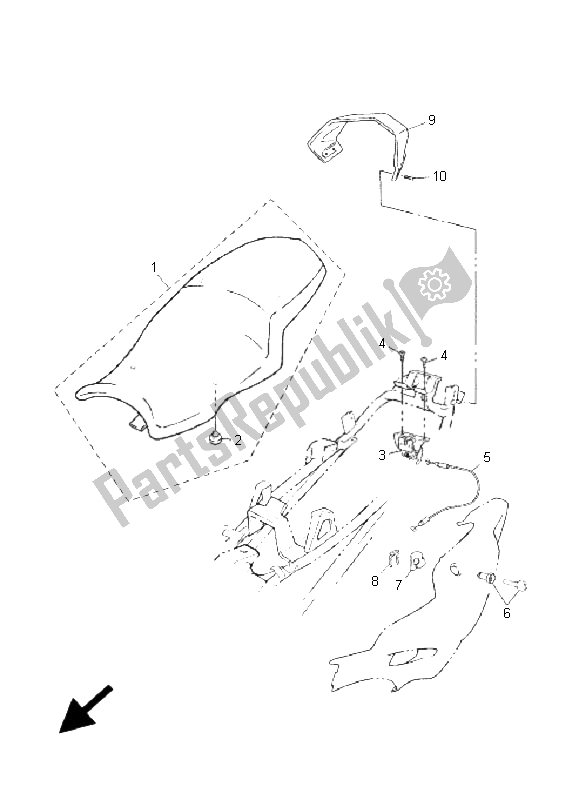 Alle onderdelen voor de Stoel van de Yamaha TZR 50 2005