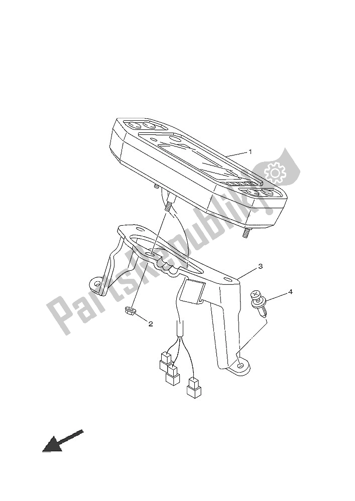 All parts for the Meter of the Yamaha YFM 450 FWA Grizzly 4X4 2016