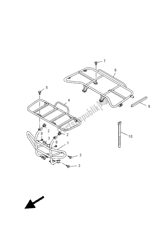 All parts for the Guard of the Yamaha YFM 350 FWA Grizzly 4X4 2013