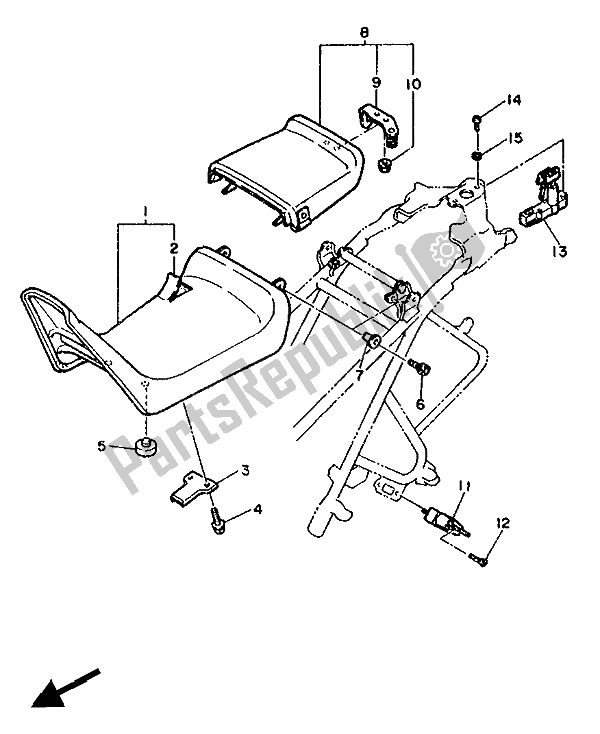 Todas las partes para Asiento de Yamaha FZ 600 1986