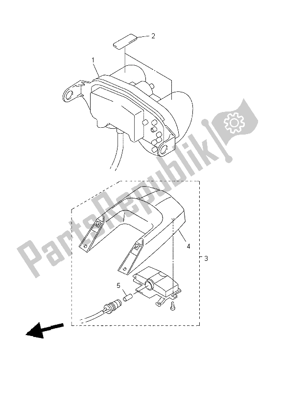 Alle onderdelen voor de Achterlicht van de Yamaha YZF R6 600 2002