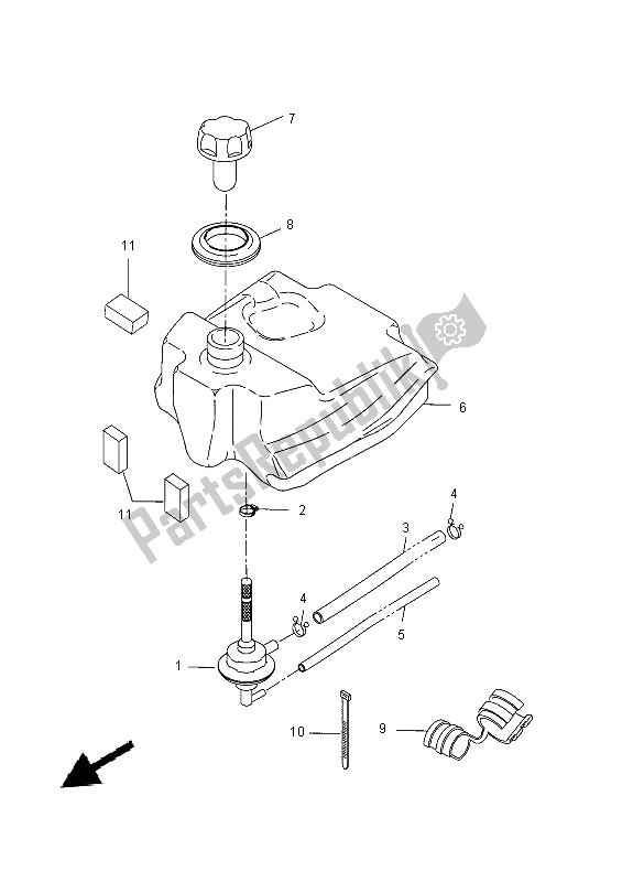 Alle onderdelen voor de Benzinetank van de Yamaha CW 50 2014