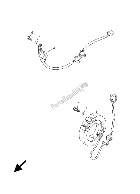 All parts for the Generator of the Yamaha XVS 650 Dragstar 2001