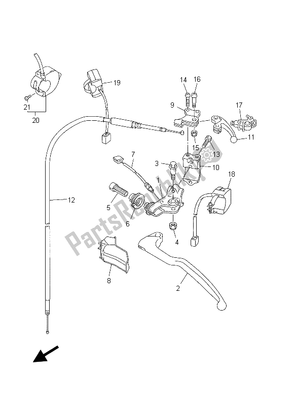 Todas las partes para Interruptor De Palanca Y Palanca de Yamaha WR 450F 2003