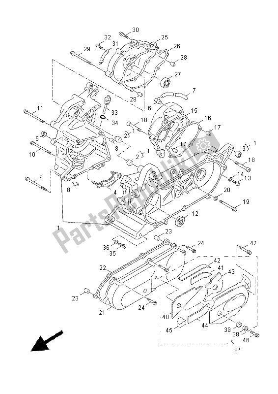 Wszystkie części do Korbowód Yamaha YN 50F 2014