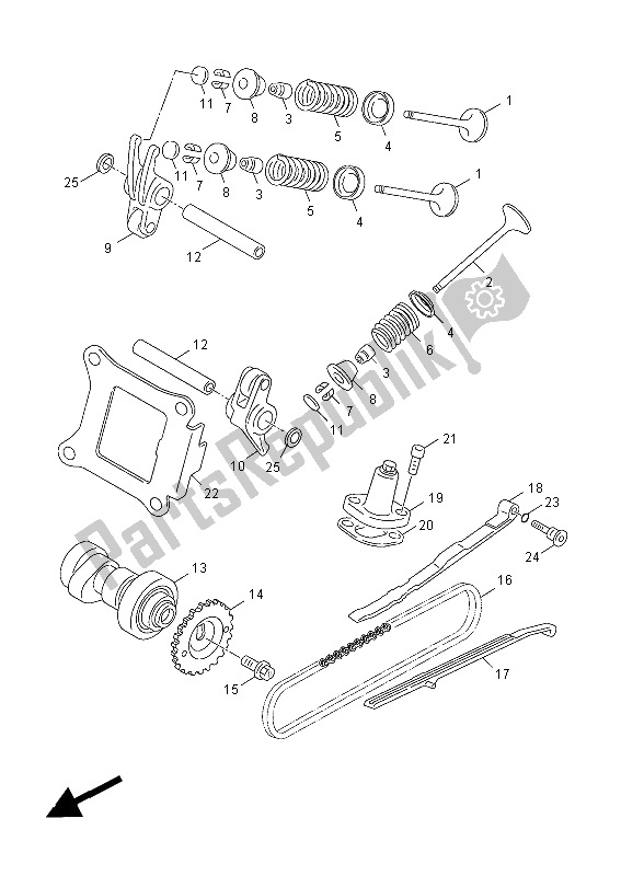 All parts for the Valve of the Yamaha YN 50 FMU 2014