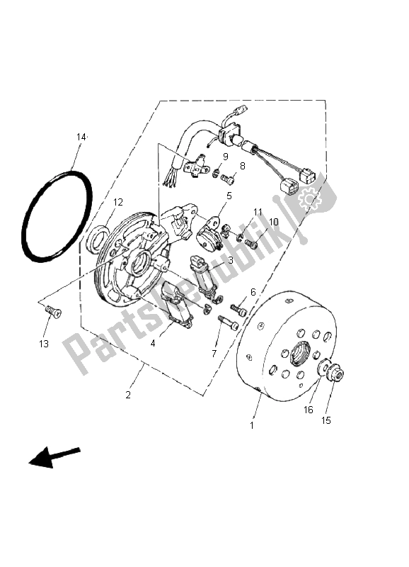 Todas las partes para Generador de Yamaha YFM 80R 2002