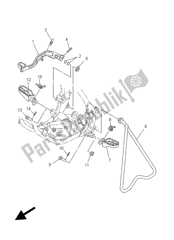 Wszystkie części do Podstawka I Podnó? Ek Yamaha YZ 85 LW 2014