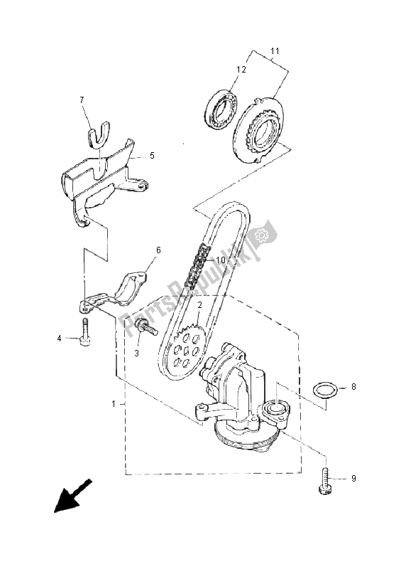 All parts for the Oil Pump of the Yamaha XJ 900S Diversion 2001