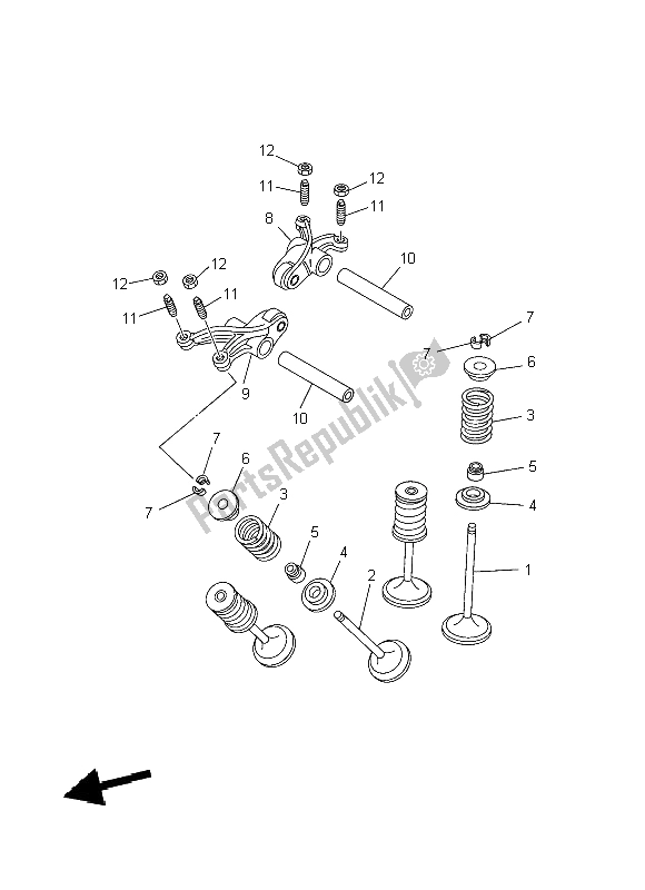 All parts for the Valve of the Yamaha YFM 700 FWA Grizzly 4X4 2014