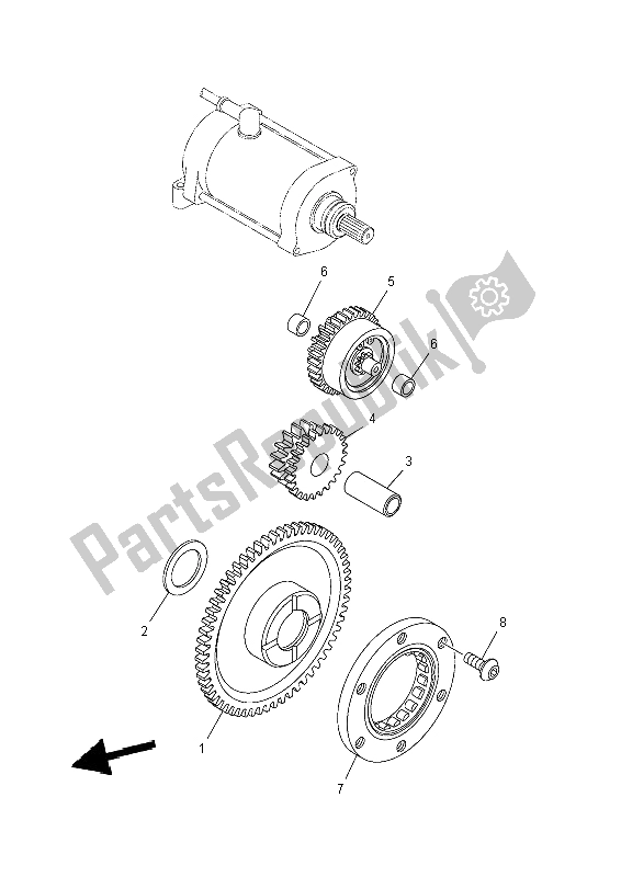 Tutte le parti per il Frizione Di Avviamento del Yamaha YFM 700 Fwad Grizzly 4X4 Yamaha Black 2014