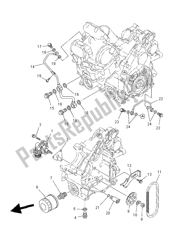 All parts for the Oil Pump of the Yamaha YFM 700 Fwad Grizzly 4X4 2014