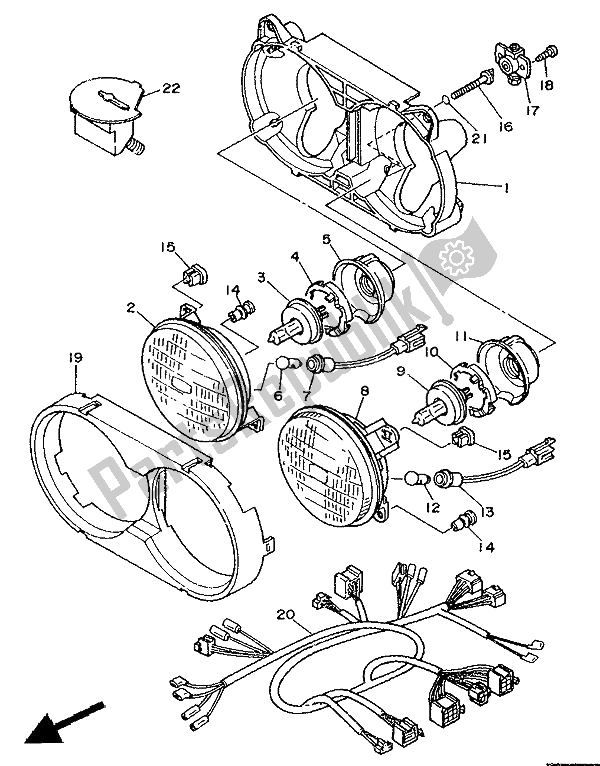 Tutte le parti per il Alternato (misuratore Fari) del Yamaha XTZ 750 Supertenere 1991