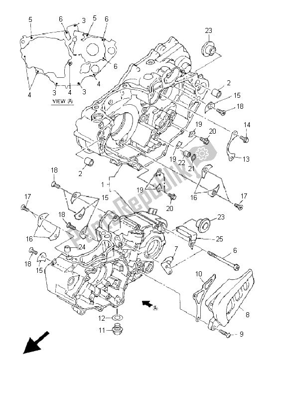 Tutte le parti per il Carter del Yamaha YZ 426F 2001