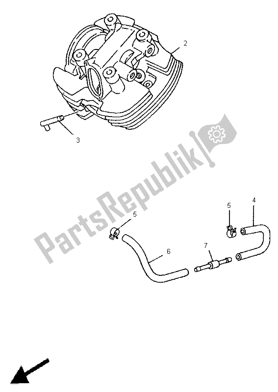 All parts for the Alternate Engine 1 (che,aut) of the Yamaha XV 750 Virago 1996