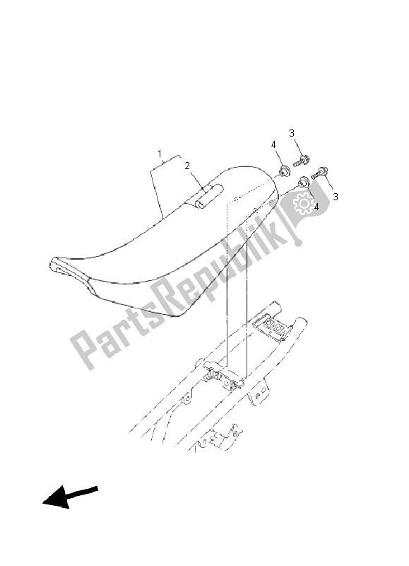 Todas las partes para Asiento de Yamaha TT R 50E 2011