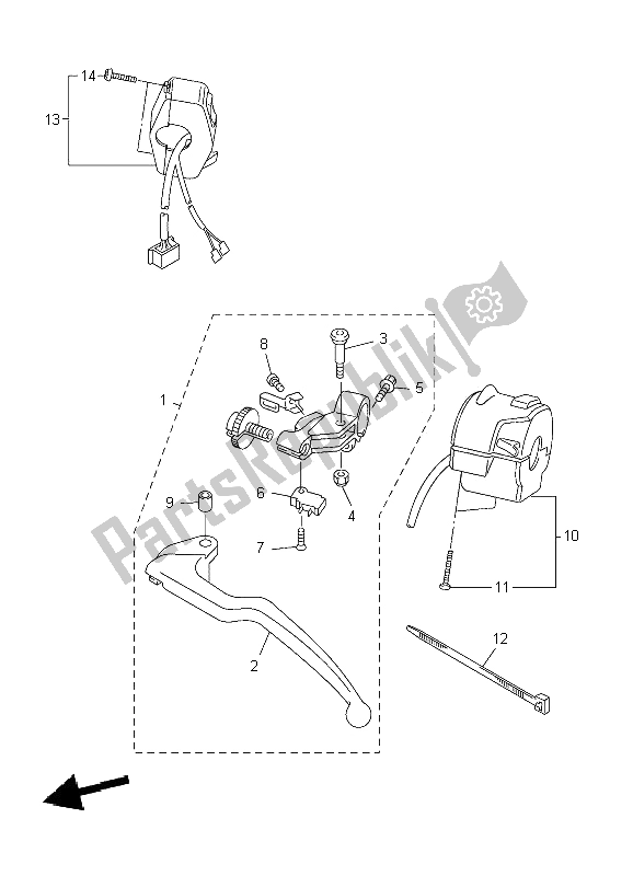 Tutte le parti per il Impugnatura Interruttore E Leva del Yamaha YZF R6 600 2009